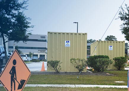 a&m beige storage container
